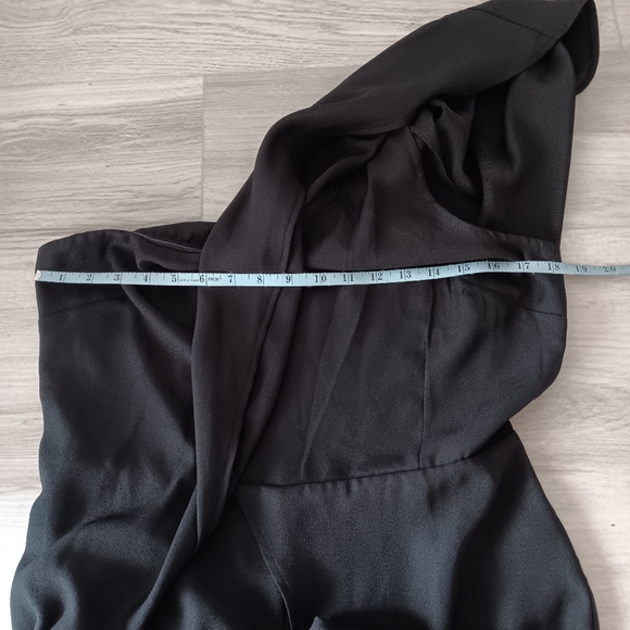 Venus One-Shoulder Draped Front Black Special Occasion Jumpsuit, Women's 10 - Picture 8 of 13